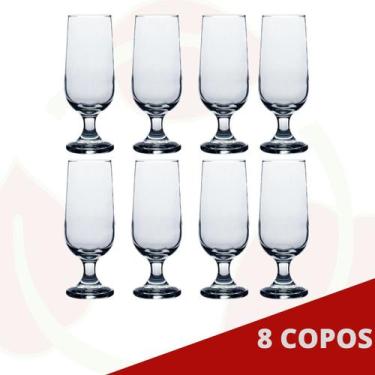 Imagem de 8 Taça de Chopp Vidro Cerveja Drink Coqueteis 300ML - NADIR FIGUEREIDO
