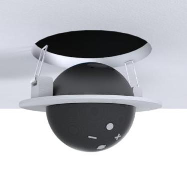 Imagem de Suporte de Embutir no Teto para Alexa Echo Dot 4 e 5 – Design Minimalista – Branco
