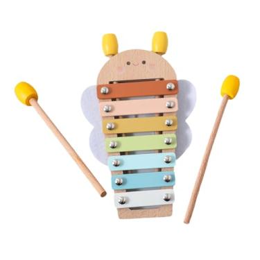 Imagem de MERIGLARE Instrumento musical infantil, brinquedo musical que desenvolve a coordenação olho-mão, glockenspiel educacional para crianças de 1, 2 e 3 anos,