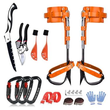 Imagem de Auckyeer Equipamento de escalada de árvores, pontas de escalada de árvores, com alças ajustáveis, pontas de escalada de árvores para trabalho em árvores