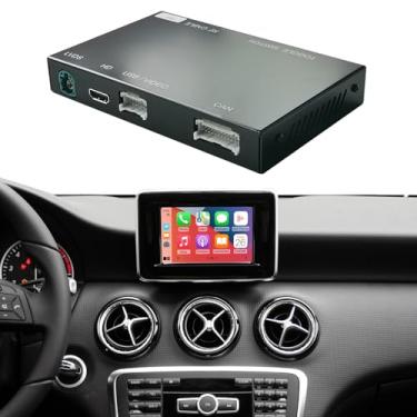 Imagem de NINETOM Kit de descodificador sem fio CarPlay compatível com Mercedes-Benz A/B/C/E/GLK/GLA/GLC/GLS/ML/GL/SLK/G/V (2012–2015) para sistema NTG 4.5/4.7, suporta Android Auto, Mirror Link