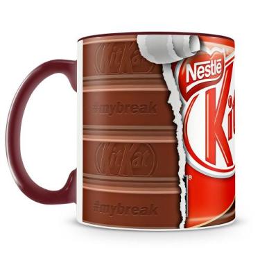 Imagem de Caneca de Cerâmica Chocolate KitKat Dark - 325ml - Amo Canecas