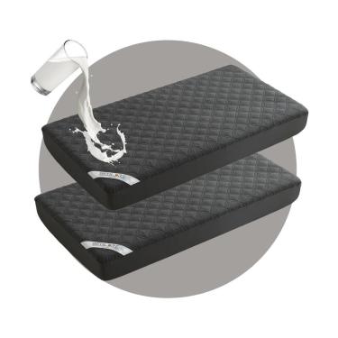 Imagem de Protetor Impermeável para Colchão Berço, 2 Unidades, BEDLORE, Cinza