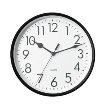 Imagem de Relógio De Parede Branco E Preto 32Cm - Btc