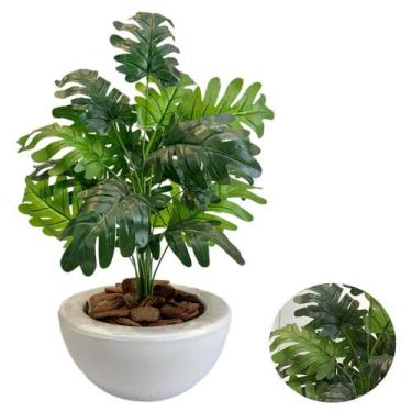 Imagem de Planta Artificial Bananinha Com Vaso Bacia Liso Cores - PlantaImport