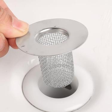 Imagem de Captador de cabelo, ralo de chuveiro, filtro de pia para banheira, tampa de ralo para banheiro, cozinha, prata03, 1 peça