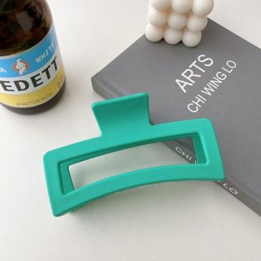 Imagem de Grampo de cabelo garra - 12,7 cm grande para cabelos grossos, longos e encaracolados, construção de plástico, aderência antiderrapante, opções vibrantes de várias cores, acessórios de cabelo para