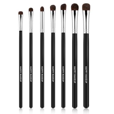 Imagem de Conjunto de pincéis de maquiagem com estojo – 7 peças de conjuntos de pincéis de maquiagem para base, sombra, blush, pó, corretivo, kit de pincéis de contorno com estojo preto