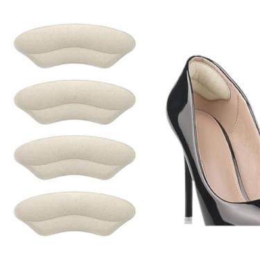 Imagem de Almofadas de calcanhar para sapatos soltos, almofadas de calcanhar confortáveis para homens e mulheres, enchimento aprimorado para ajuste e conforto do calçado, protetores de calcanhar (damasco)