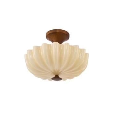 Imagem de Luz de teto Luminária de teto para quarto, retro, principal, madeira, vidro, estudo, varanda, luminária