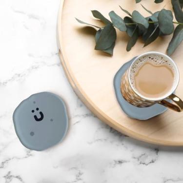 Imagem de Pacote de 2 porta-copos de plástico, porta-copos para bebidas, tapete de copo de estilo bonito para casa, escola, escritório, cafeteria, acampamento ao ar livre e muito mais, durável e lavável à mão.