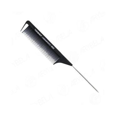 Imagem de Pente de carbono preto  cabo metálico fino - toni&guy