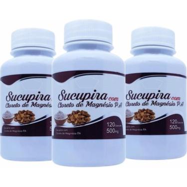 Imagem de Sucupira + Cloreto De Magnesio Pa 500mg 120 Cápsulas - 3 Unidades - NS