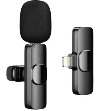 Imagem de Microfone De Lapela Vlog Sem Fio Compatível Com(IPHONE+1 MICRO)