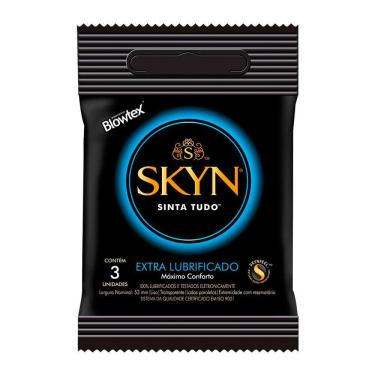 Imagem de Preservativo Blowtex Skyn Extra Lubrificado 3 Unidades