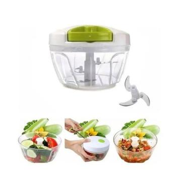 Imagem de Mini Processador de Alimentos Manual 3 Lâminas Triturador - 123 Útil
