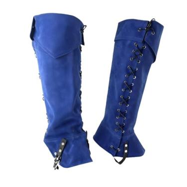 Imagem de kowaku para botas de pirata, polainas de pirata para festas temáticas de apresentações teatrais, Azul