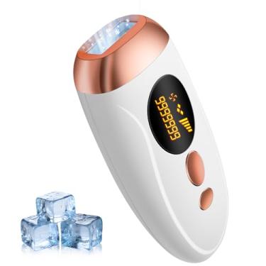 Imagem de Dispositivos IPL Depilação com função de resfriamento, depilação a laser indolor com 5 níveis de energia, 999.999 pulsos de luz, dispositivo de depilação para mulheres e homens, rosto, corpo, biquíni