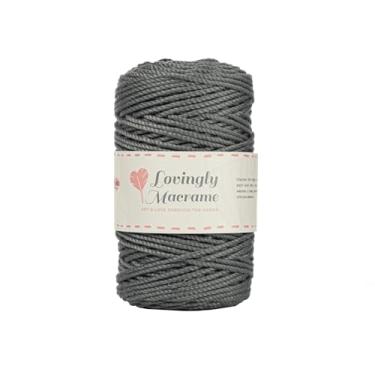 Imagem de Lovingly Macrame Cordão de macramê de poliéster – Cordão de poliéster durável de 3 mm para sacos de crochê, fio de macramê para artesanato, apanhadores de sonhos, decoração boho feita à mão para