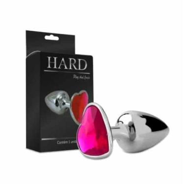 Imagem de Plug Anal Coração com Jóia - Hard, Prata