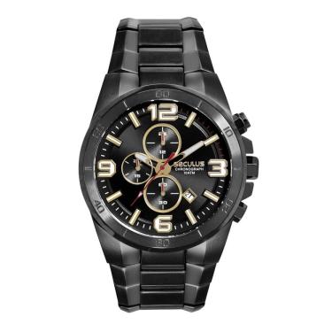 Imagem de Relógio Seculus Masculino Ref: 44318gpsvpa3 Cronógrafo Black
