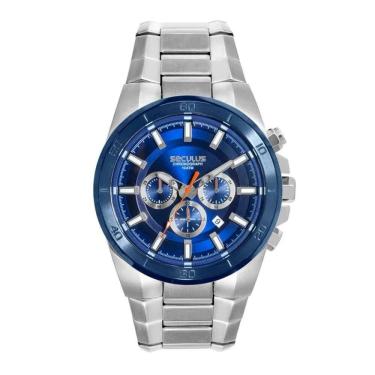 Imagem de Relógio Seculus Masculino Ref: 44319gpsvoa1 Cronógrafo Prateado
