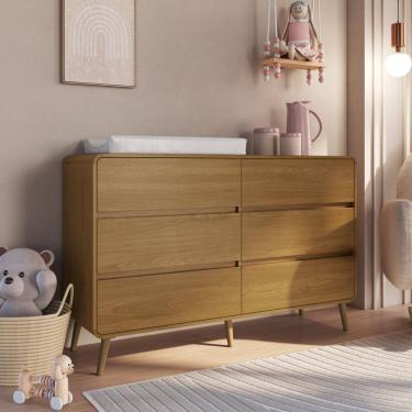 Imagem de Comoda Infantil 6 Gavetas Wave Completa Moveis