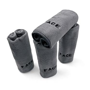 Imagem de Pano de rosto de microfibra da Crafty Cloth | Conjunto de 4 | Cinza