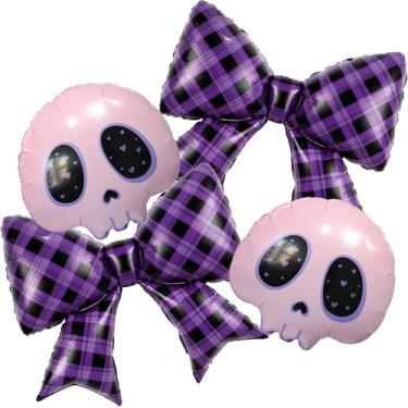 Imagem de Balões de arco preto roxo balões de caveira decorações de aniversário de quarto monstro higg decoração de festa de aniversário gótico adddams decorações de festa Kpop cantor decoração de festa