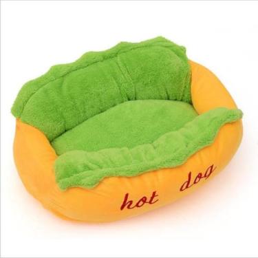 Imagem de Caminha para Cachorro e Gato Formato Hot Dog Fofo Decorativo Criativo – Cama Macia Divertida e Confortável para Pet, Ideia de Presente