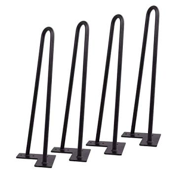 Imagem de SENNIAN Pernas de sofá, perna de suporte de móveis, pernas de substituição, pernas de armário de madeira afuniladas, para namoradeira/cadeira/cama/TV/cômoda, com haste roscada M6 (25 cm))