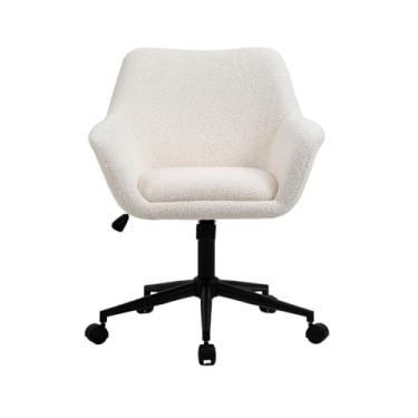 Imagem de Cadeira Poltrona Giratória Pelegrin Pel-2001 Tecido Branca