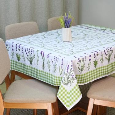 Imagem de Toalha de Mesa 4 Lugares, Estampada Lavanda, Lilás, Quadrada, 1,50x1,50m