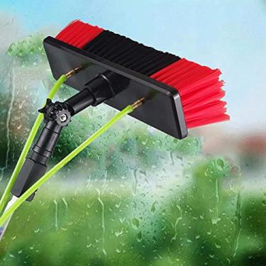 Imagem de Escova de limpeza para lavagem de carro, kit de equipamento de limpeza de janela telescópica com rodo de microfibra esfregão rodo de chuveiro, 6 m (5 m)