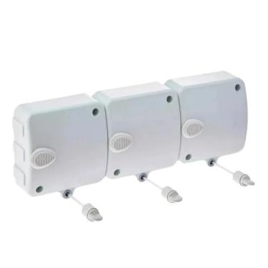 Imagem de Varal Retrátil de Parede, Sistema Modular com Suporte Resistente(3 branco)