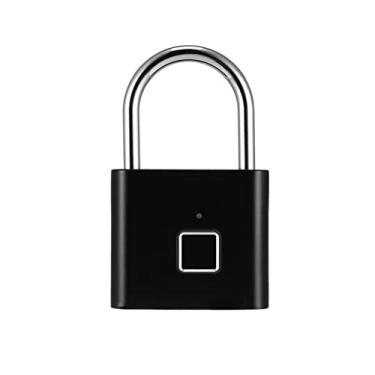 Imagem de Porta Mini Fechadura de Segurança Inteligente Sem Chave Impressão Digital Cadeado Armário de Ginásio Bolsa Mala Código Bagagem Código Senha Cadeado de Viagem (Cor: E) (D)