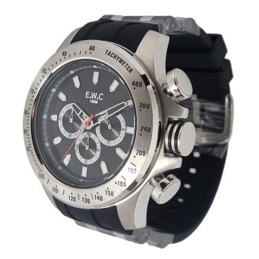 Imagem de Relógio Masculino Ewc Cronógrafo Prata Aço Inox 100m EMT15312V-Masculino