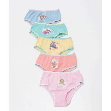 Imagem de Kit 5 Calcinhas Infantil Patrulha Canina Nickelodeon T-99805, Azul, Ro