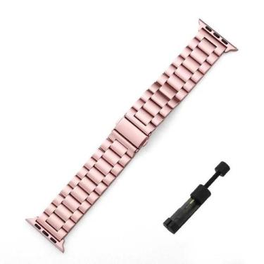 Imagem de Pulseira De Aço Inoxidável Para Apple Watch 45mm 49mm 41mm 40mm 44mm B