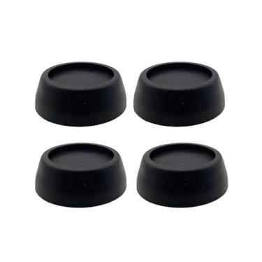 Imagem de 4 peças de almofadas de móveis – borracha TPR premium antivibração almofadas de pé para máquina de lavar roupa para absorção de choque, aumento de altura e maior estabilidade, preto