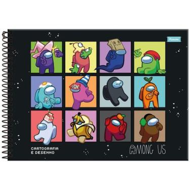 Imagem de Caderno de desenho Foroni among us 275x200mm 80 folhas