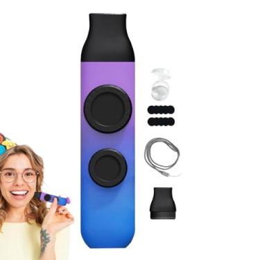 Imagem de Kazoo profissional, companheiro musical portátil para crianças | Ferramentas divertidas de alívio de estresse de membrana dupla Kazoo para sala de aula, prática de banda, Natal, aniversário, criança