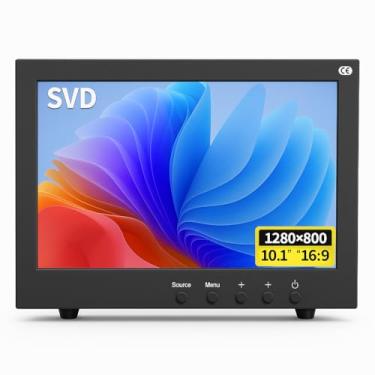 Imagem de SECURITYVIDEODIRECT SVD Moldura de metal Full HD 2 Mega Pixel de 10,1 polegadas com suporte de metal varsatile, monitor industrial para CCTV de barco, suporta entrada HDMI BNC