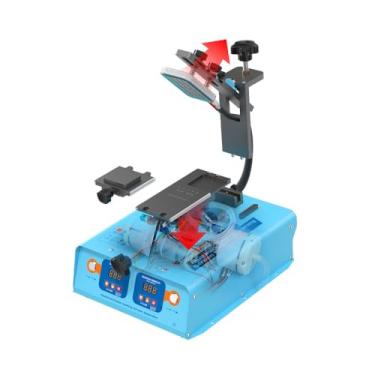 Imagem de Máquina de separação de moldura de telefone com tela curvada, desmontagem de iPhone e remoção de tela LCD, bombas duplas (superior e inferior), separação de cristal líquido, ferramentas de reparo