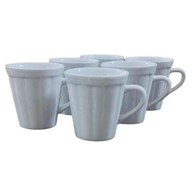 Imagem de Kit Jogo 6 Canecas xícaras Café, Chá hotel 120ml tipo Copo Americano -