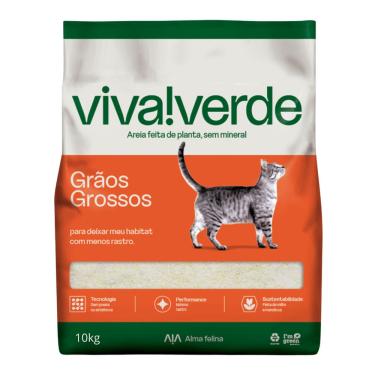 Imagem de Areia Higienica Viva Verde Grãos Grossos 10kg