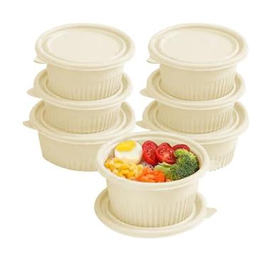 Imagem de Lifuope Embalagem com 30, recipientes resistentes para preparação de refeições descartáveis, recipientes para levar alimentos com tampa, recipientes reutilizáveis de armazenamento de alimentos