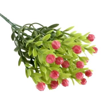 Imagem de Naroote Simulação de Partículas Grandes Decorativas de Flor de Grão de Milão, buquê de Plantas de Plástico para Decoração de Escritório Doméstico, Acabamento Requintado, Adequado para Todas As