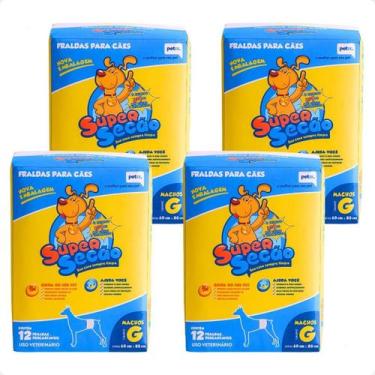 Imagem de Combo 4 Fralda Supersecao Macho - G - Petix