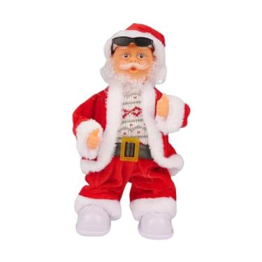 Imagem de Fancyes Papai Noel Elétrico de Brinquedo, Decoração de Natal Elétrica, Papai Noel Animado, Presente, Figura Musical que Anda, para Crianças, Meninos e, Style C
